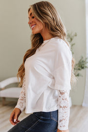 Mireille Lace Long Sleeve Top