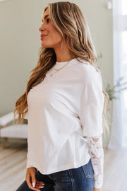 Mireille Lace Long Sleeve Top