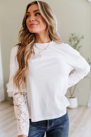 Mireille Lace Long Sleeve Top