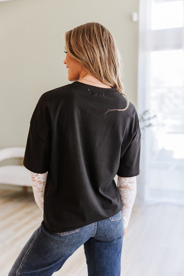 Mireille Lace Long Sleeve Top