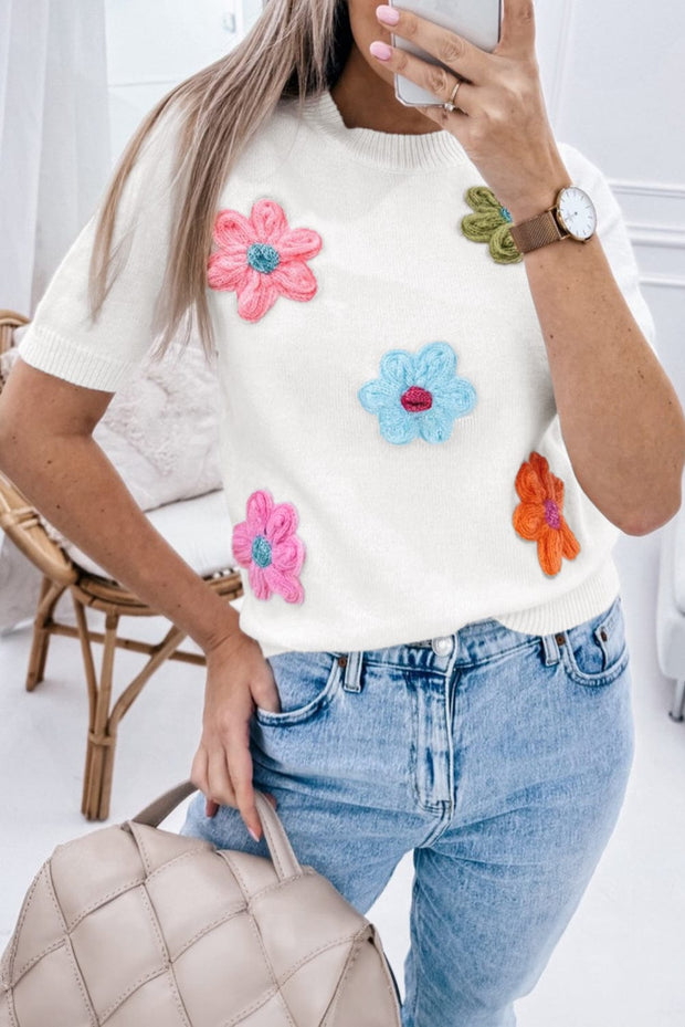 Moira Flower Knitted Top