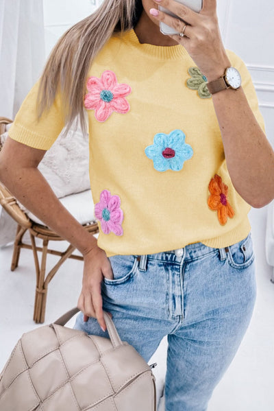Moira Flower Knitted Top | Pre Order 6/10