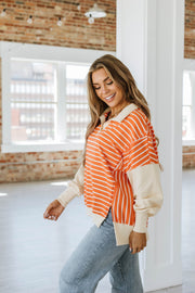 Mori Striped Loose Sweatshirt | S-XL