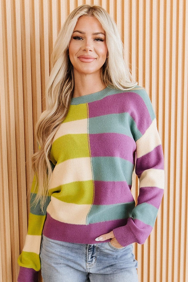 Nerissa Stripe Colorblock Sweater | DROPSHIP