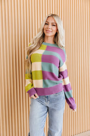 Nerissa Stripe Colorblock Sweater | DROPSHIP