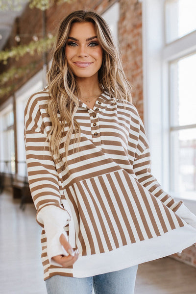 Nicole Striped Pullover Hoodie | S-XL