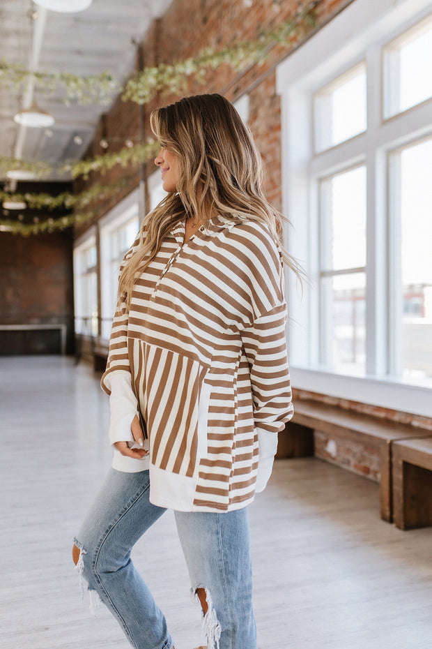 Nicole Striped Pullover Hoodie | S-XL