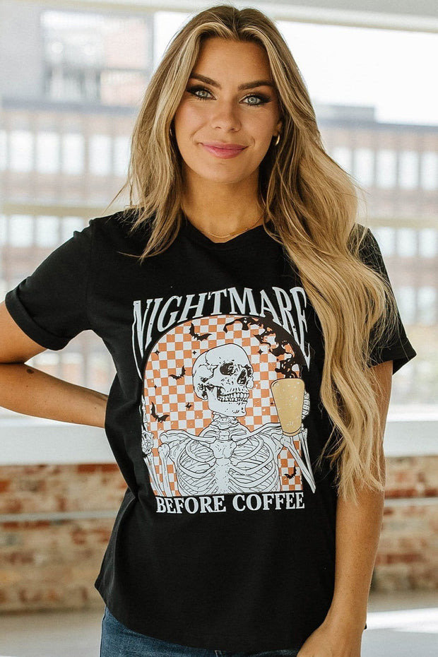 SALE - Nightmare Before Coffee Graphic Tee | S-XL