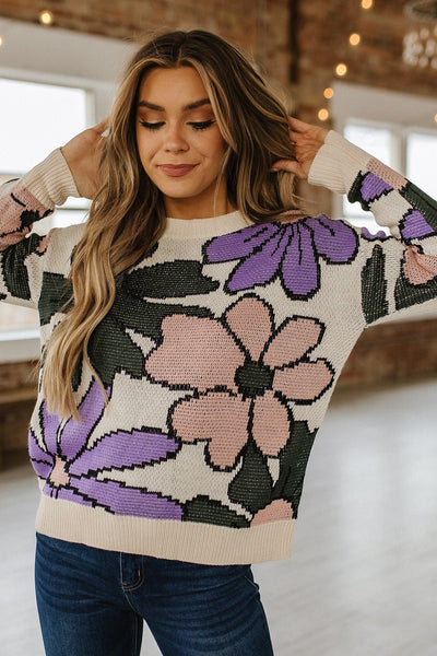 Nolan Floral Knit Sweater | S-XL