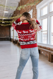 Nordic Printed Holiday Sweater | Size XL