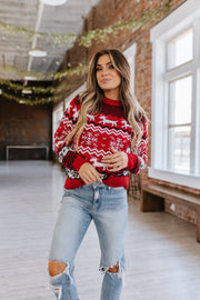 Nordic Printed Holiday Sweater | S-XL