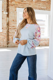 Norma Floral Balloon Sleeve Top | S-XL