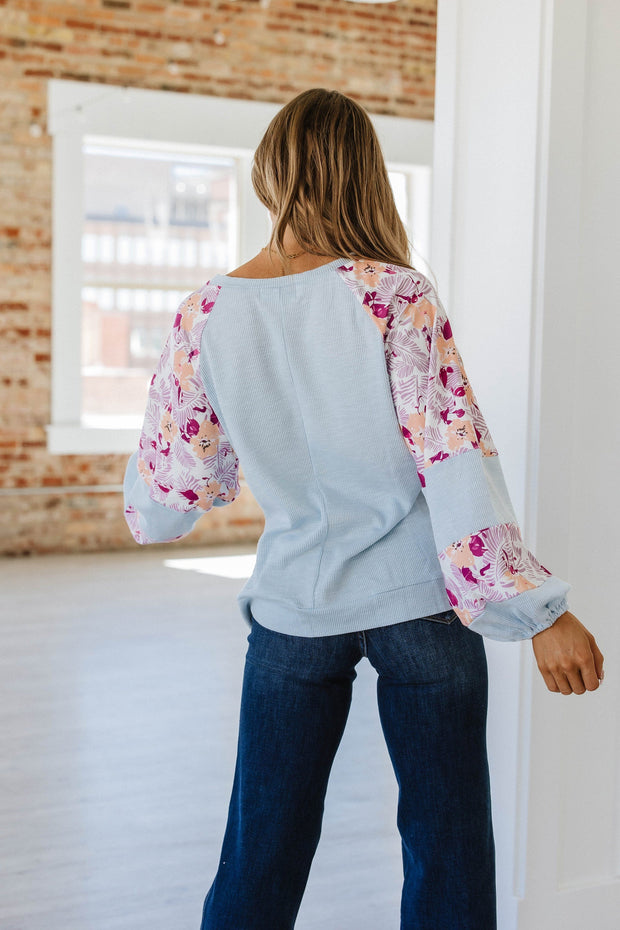 Norma Floral Balloon Sleeve Top | S-XL