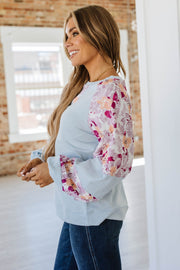 Norma Floral Balloon Sleeve Top | S-XL