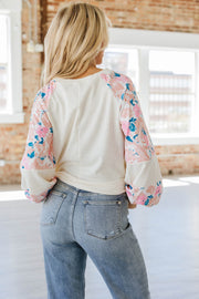 Norma Floral Balloon Sleeve Top | S-XL