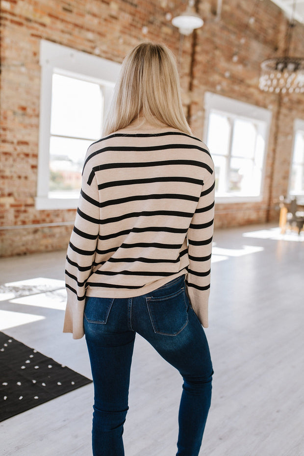 Oaklee Striped Sweater | S-2XL