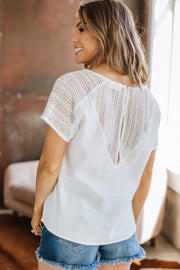 SALE - Oliver Crochet Button Back Blouse