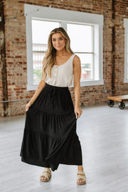 Natalie Tiered Maxi Skirt S-XL