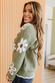 Ophelia Floral Scalloped Sweater