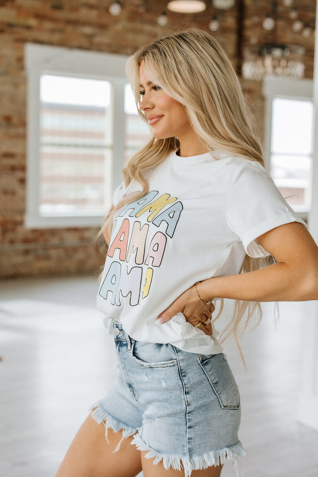 Pastel Mama Graphic Top | S-2XL