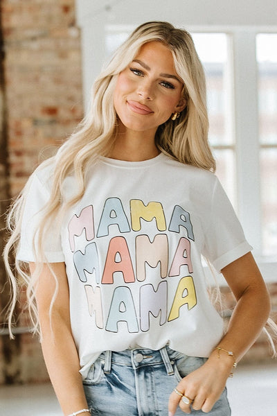 Pastel Mama Graphic Top | S-2XL