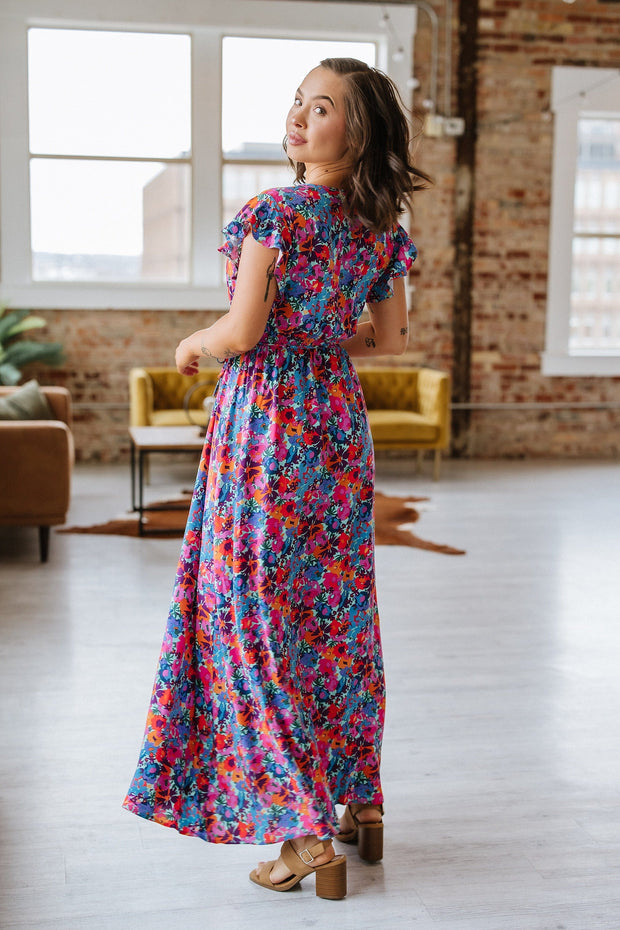 Perez Floral Print Maxi Dress | S-XL