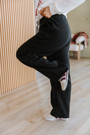 Pheobe Leopard Drawstring Fleece Pants | DROPSHIP