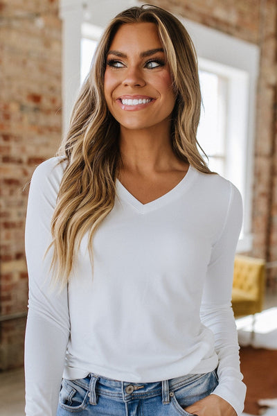 Polly Long Sleeve V-Neck