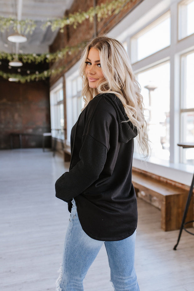SALE - Rachel Hooded Sweater Shacket | Size 2XL