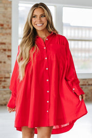 Raelie Button Up Shirt Dress | S-XL | PRE ORDER