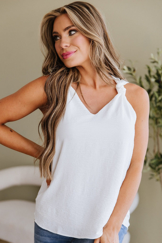 Raelynn V-Neck Knotted Top | DROPSHIP