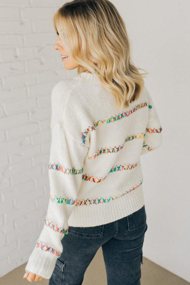 Rafa Cross Stitch Sweater | S-XL