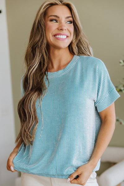 Raisa Corded Short Sleeve Top