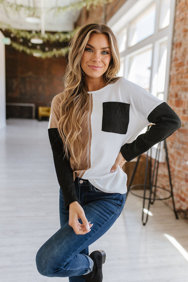 Rayna Colorblock Knit Top | S-2XL