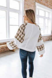 Reign Plaid Waffle Knit Top S-2XL | Green PRE ORDER 10/1