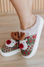 Reindeer Plush Home Slippers | DROPSHIP
