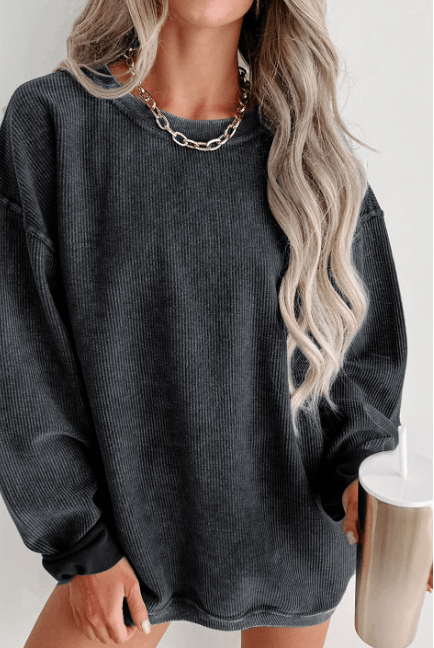 SALE - Remington Ribbed Knit Sweatshirt | S-2XL