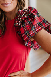 Remmy Pearl Ruffle Sleeve Blouse | DROPSHIP