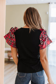 Remmy Pearl Ruffle Sleeve Blouse | DROPSHIP