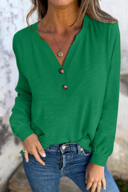 Renee V-Neck Long Sleeve Blouse | DROPSHIP