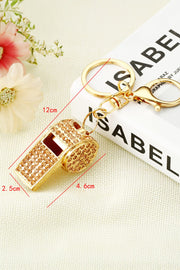 Rhinestone Whistle Pendant Key Chain