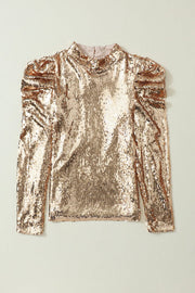 Ridley Sequin Puff Sleeve Top