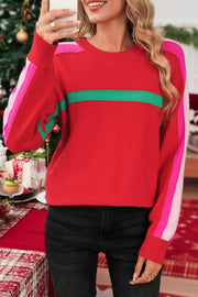 Rita Colorblock Long Sleeve Knit Top | DROPSHIP