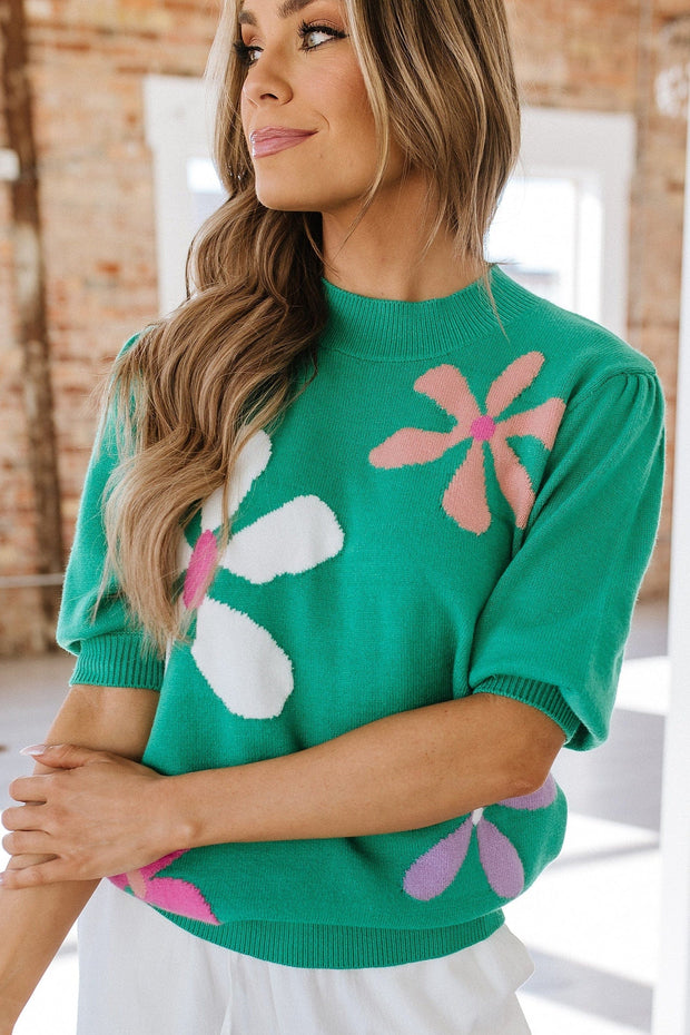 Rocco Floral Knitted Top | DROPSHIP