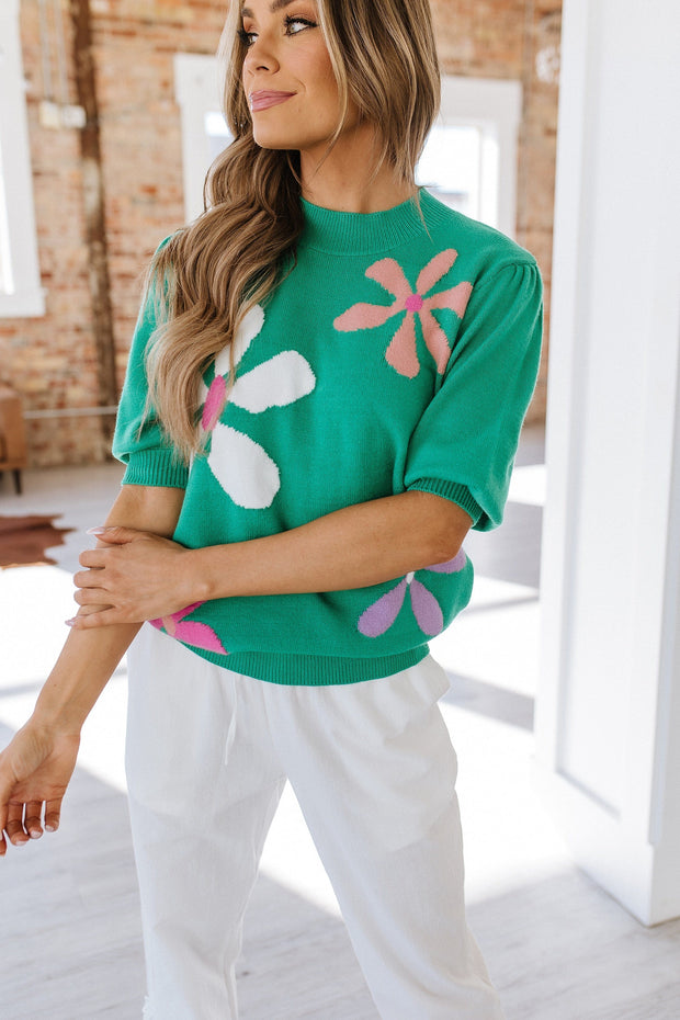 Rocco Floral Knitted Top | S-XL | Pre-Order 3/22