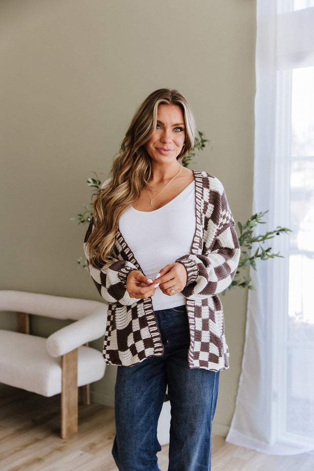 Rosalind Checkered Cardigan | DROPSHIP