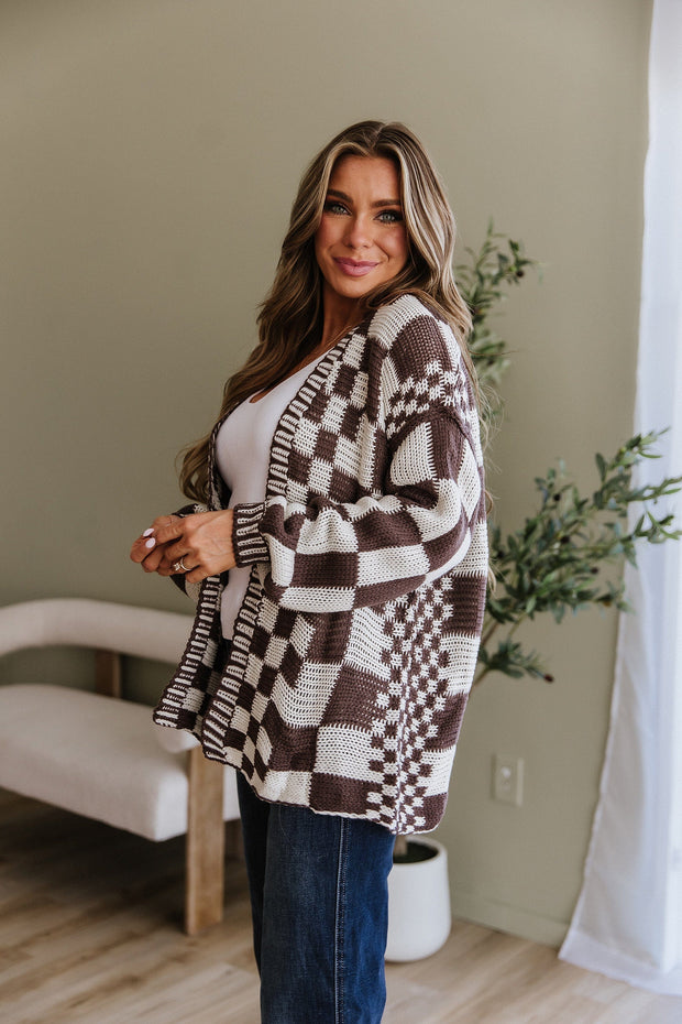 Rosalind Checkered Cardigan | DROPSHIP