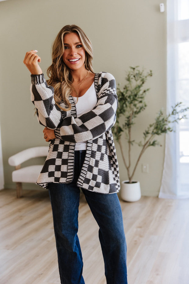 Rosalind Checkered Cardigan