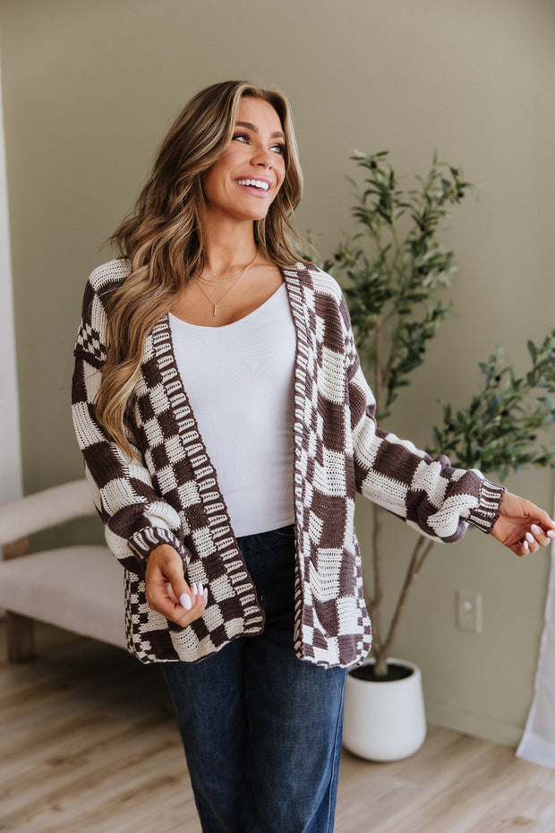 Rosalind Checkered Cardigan
