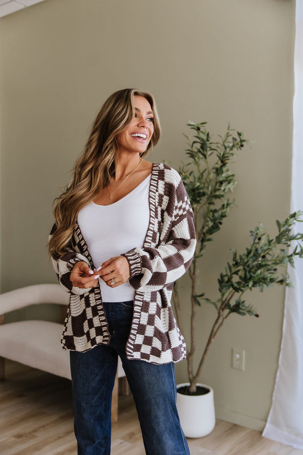 Rosalind Checkered Cardigan